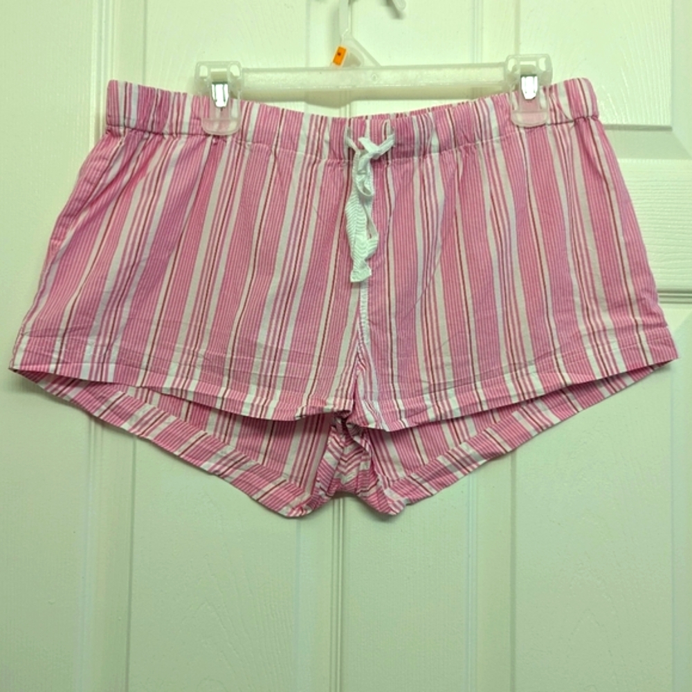J.Crew Pink Striped pajama shorts